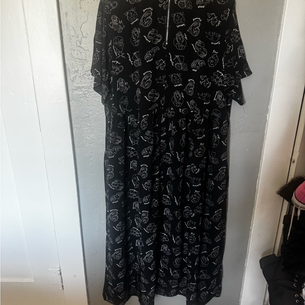 Dressed in LALA Black and White Patterned Maxi Dress